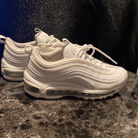 Mens-Y Solid White Nike AirMax 97s ( will be cleaned before shipped ) - Picture 4 of 4